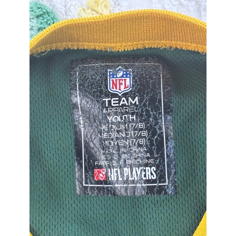 NFL Team Apparel Green Bay Packers Aaron Rodgers 12 Youth Jersey Green M 7/8 - Picture 4 of 7